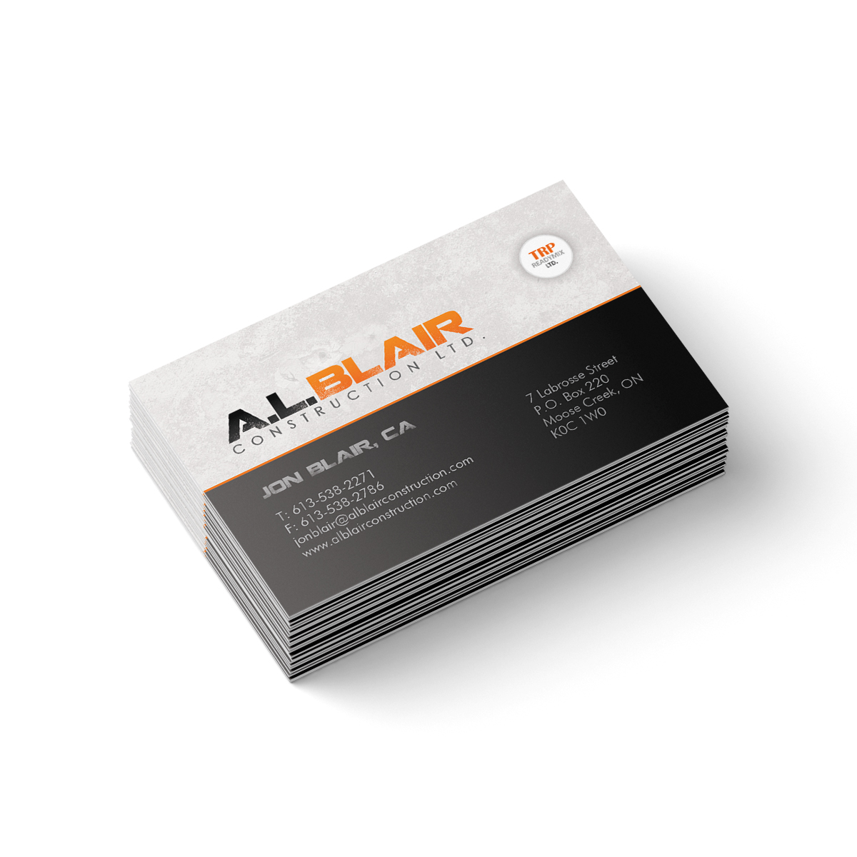 A.L. Blair Constructions Business Card